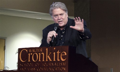 Breitbart co-founder Steve Bannon will be taking a position as an ethics professor at the Cronkite School for the 2017-2018 school year.